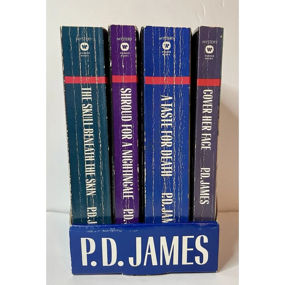 P. D. James Mystery Book Set In Case Lot Of 4 Warner Vintage 1980's